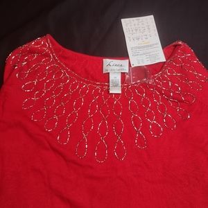 Women's NWOT Beaded Sweater k80